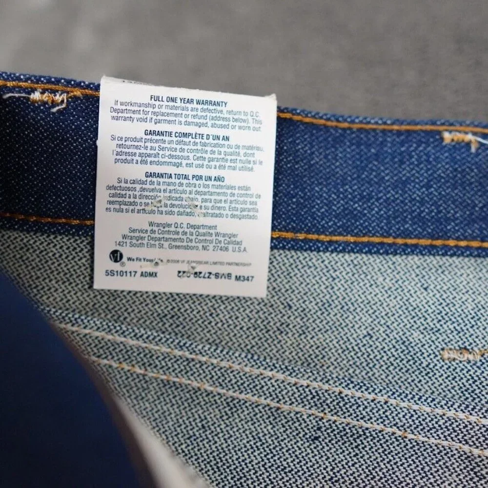 Wrangler Jeans 13MWZ Mens 36x30 Blue Cowboy Cut Original Fit Rigid US Fabric‎ - Picture 4 of 10